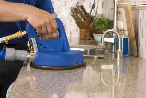 Steam mop cleaning natural stone